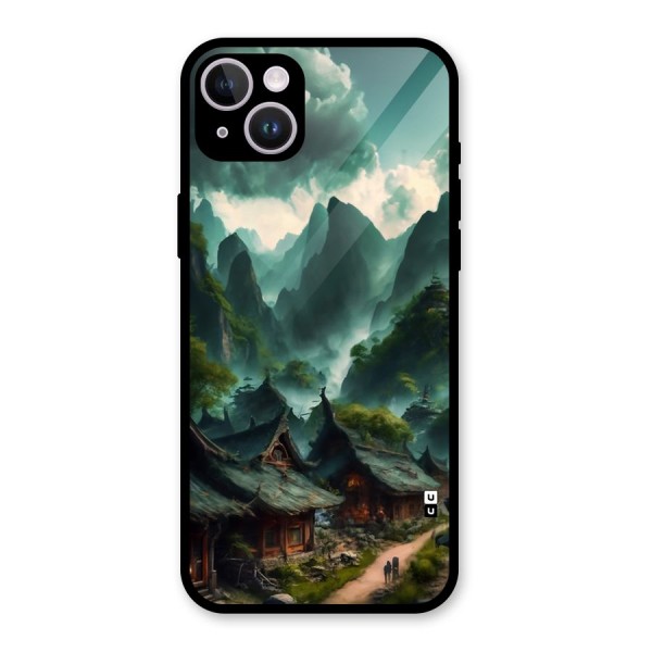 Ancient Village Glass Back Case for iPhone 14 Plus