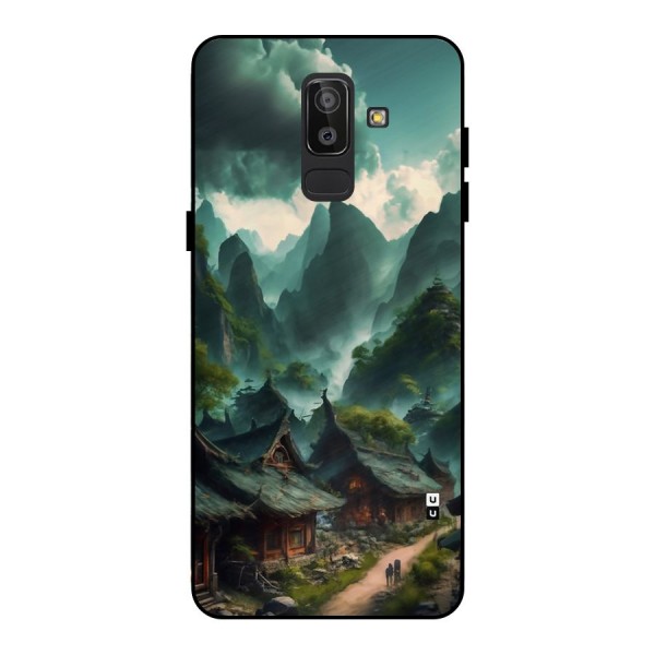 Ancient Village Metal Back Case for Galaxy J8