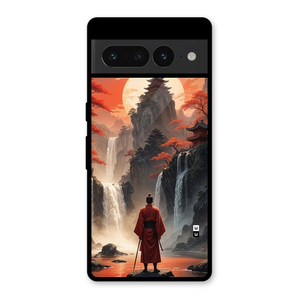 Ancient Waterfall Glass Back Case for Google Pixel 7 Pro