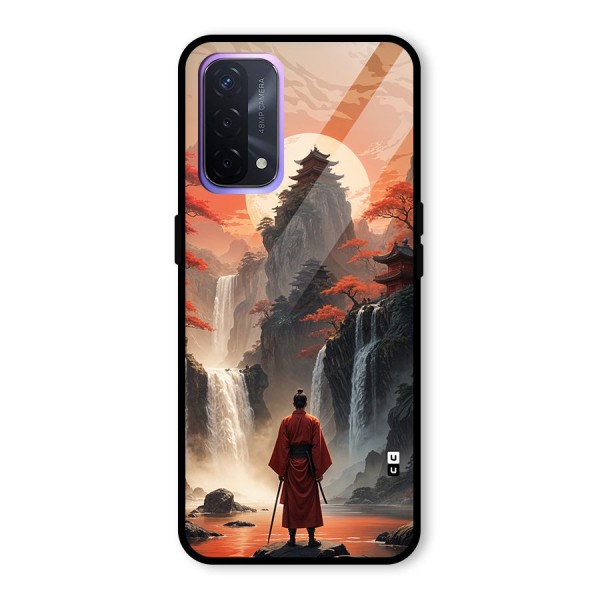 Ancient Waterfall Glass Back Case for Oppo A74 5G