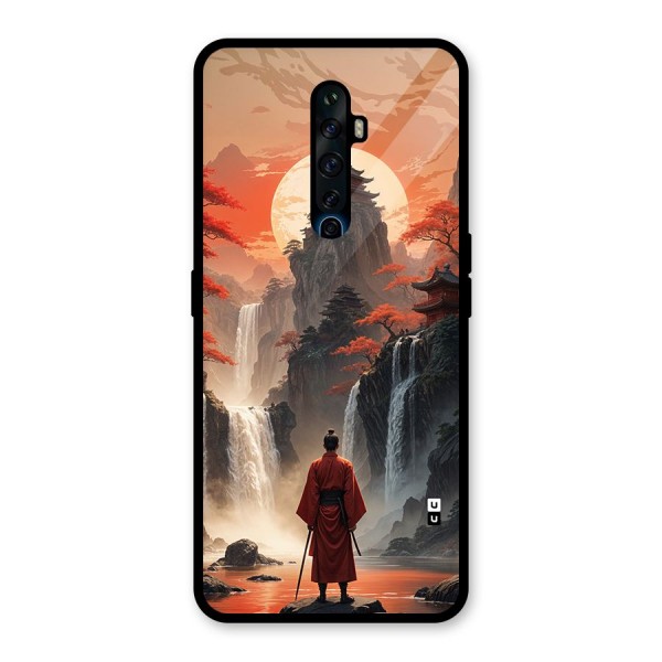 Ancient Waterfall Glass Back Case for Oppo Reno2 F