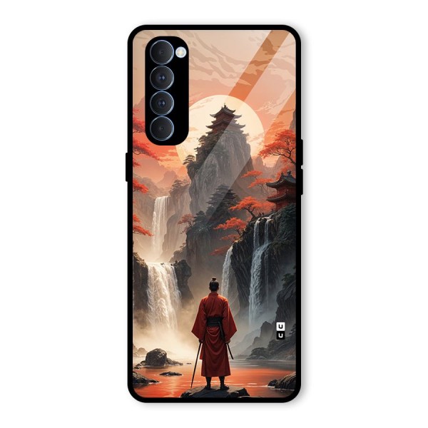 Ancient Waterfall Glass Back Case for Oppo Reno4 Pro