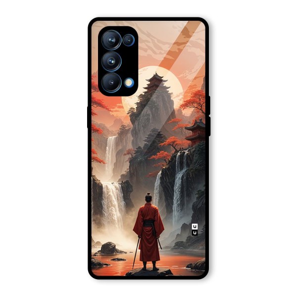 Ancient Waterfall Glass Back Case for Oppo Reno5 Pro 5G