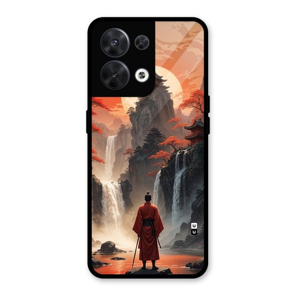 Ancient Waterfall Glass Back Case for Oppo Reno8 5G