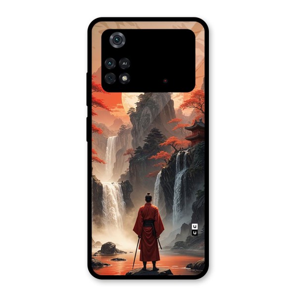 Ancient Waterfall Glass Back Case for Poco M4 Pro 4G