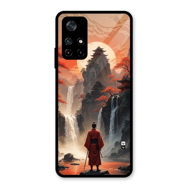 Ancient Waterfall Glass Back Case for Poco M4 Pro 5G