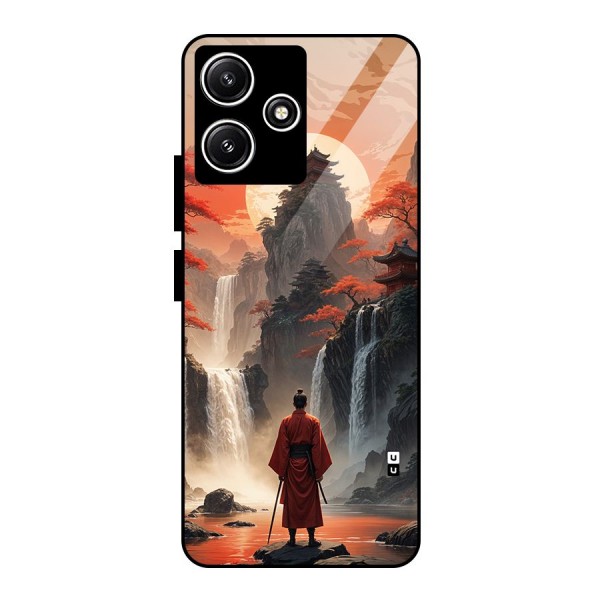 Ancient Waterfall Glass Back Case for Poco M6 Pro