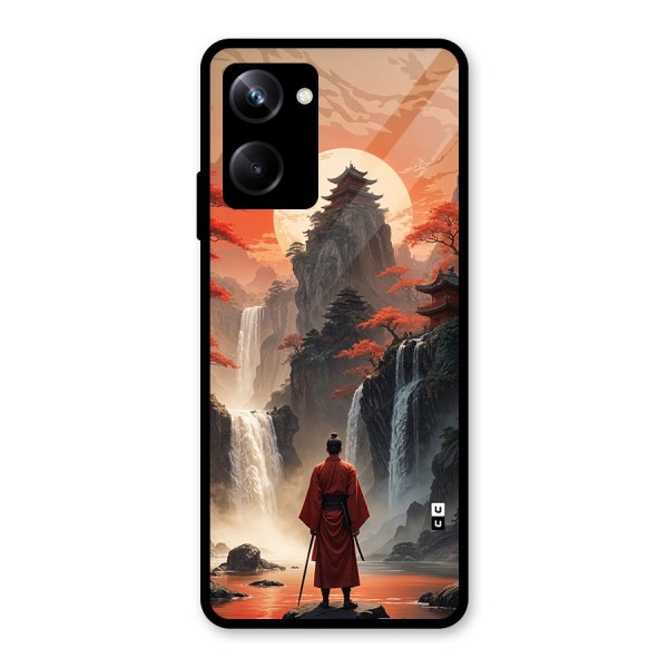 Ancient Waterfall Glass Back Case for Realme 10 Pro