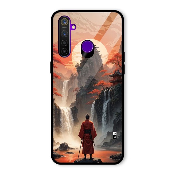 Ancient Waterfall Glass Back Case for Realme 5 Pro