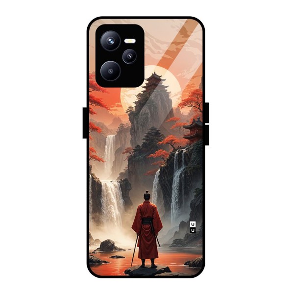 Ancient Waterfall Glass Back Case for Realme C35