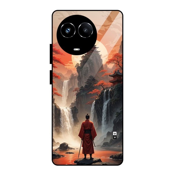 Ancient Waterfall Glass Back Case for Realme Narzo 60X