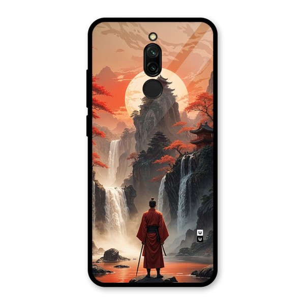 Ancient Waterfall Glass Back Case for Redmi 8