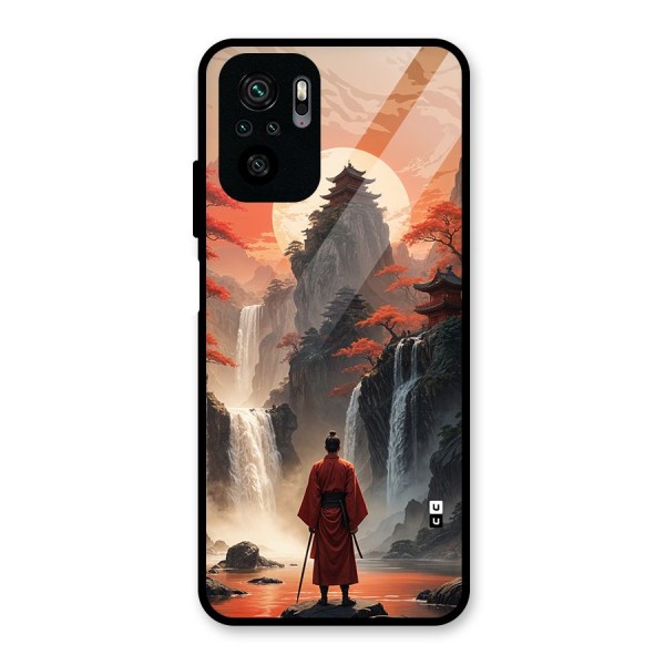 Ancient Waterfall Glass Back Case for Redmi Note 10