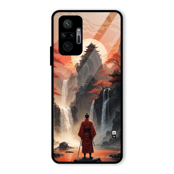 Ancient Waterfall Glass Back Case for Redmi Note 10 Pro