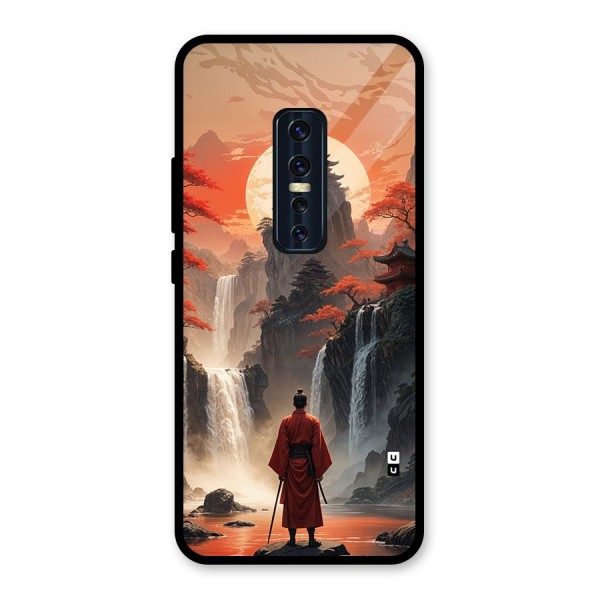 Ancient Waterfall Glass Back Case for Vivo V17 Pro