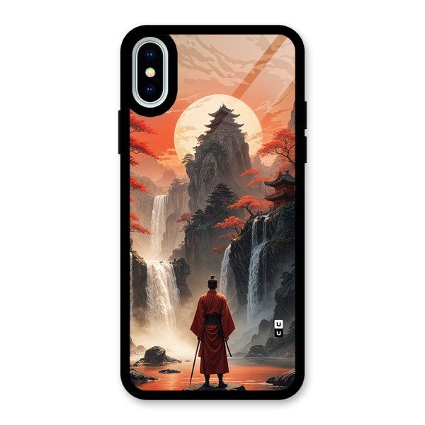 Ancient Waterfall Glass Back Case for iPhone X