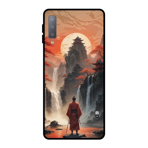 Ancient Waterfall Metal Back Case for Galaxy A7 (2018)