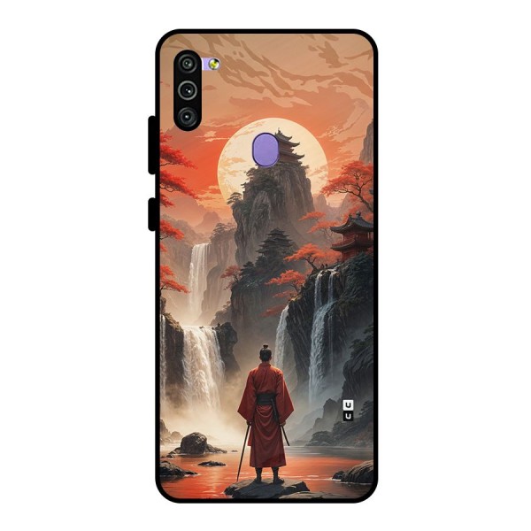 Ancient Waterfall Metal Back Case for Galaxy M11