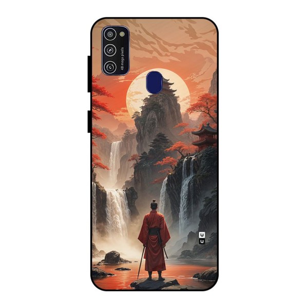 Ancient Waterfall Metal Back Case for Galaxy M21