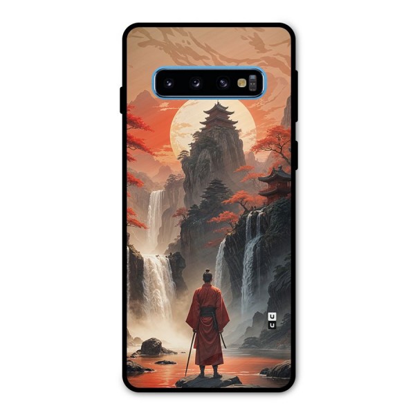 Ancient Waterfall Metal Back Case for Galaxy S10