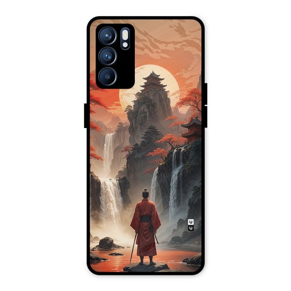 Ancient Waterfall Metal Back Case for Oppo Reno6 5G