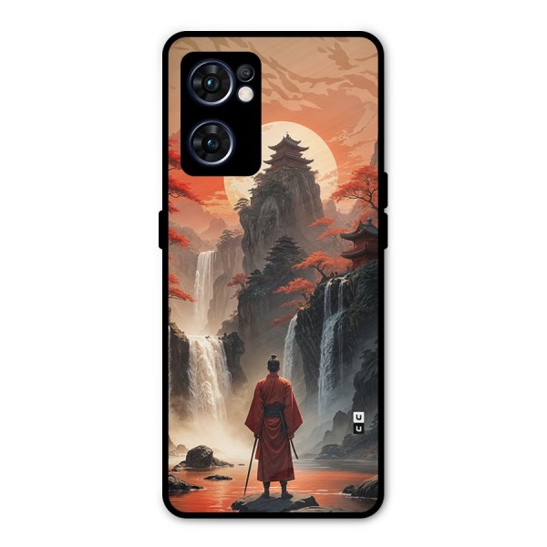 Ancient Waterfall Metal Back Case for Oppo Reno7 5G