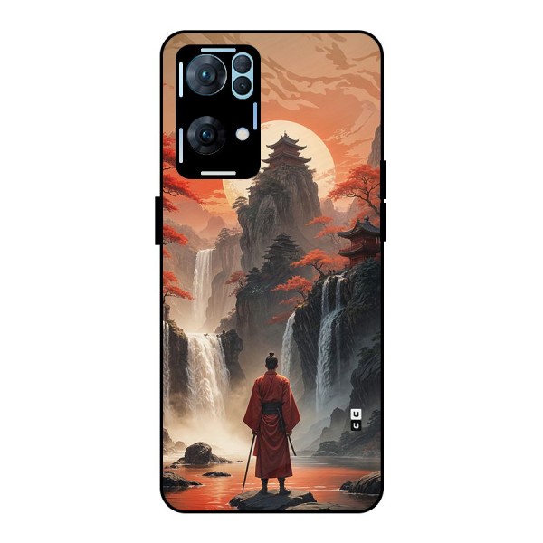 Ancient Waterfall Metal Back Case for Oppo Reno7 Pro 5G