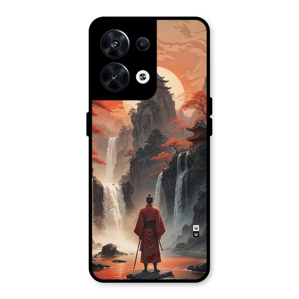 Ancient Waterfall Metal Back Case for Oppo Reno8 5G