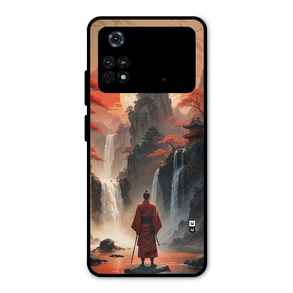 Ancient Waterfall Metal Back Case for Poco M4 Pro 4G