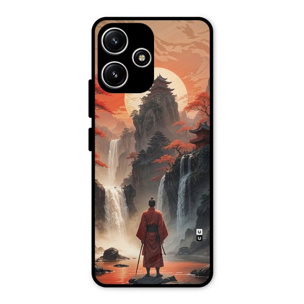 Ancient Waterfall Metal Back Case for Poco M6 Pro