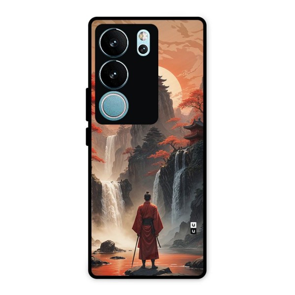 Ancient Waterfall Metal Back Case for Vivo V29 Pro