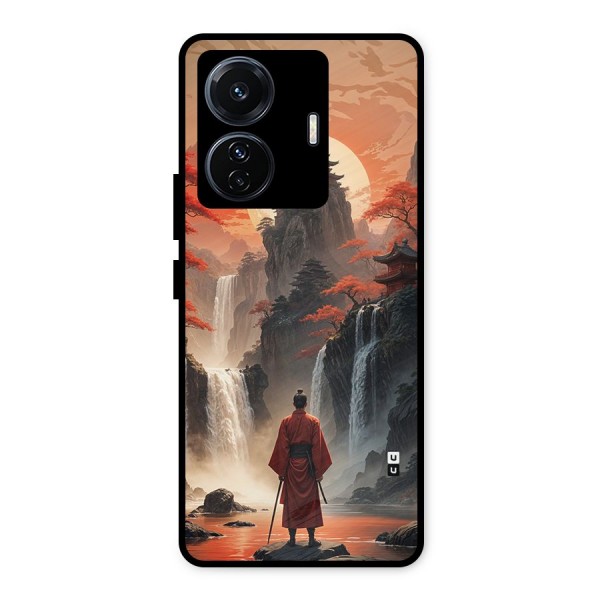 Ancient Waterfall Metal Back Case for iQOO Z6