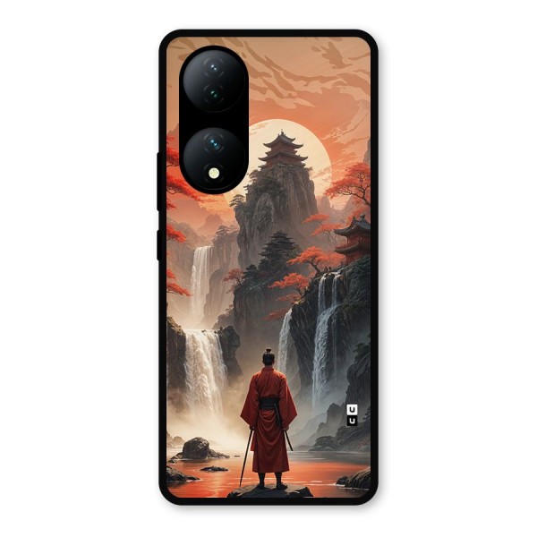 Ancient Waterfall Metal Back Case for iQOO Z7