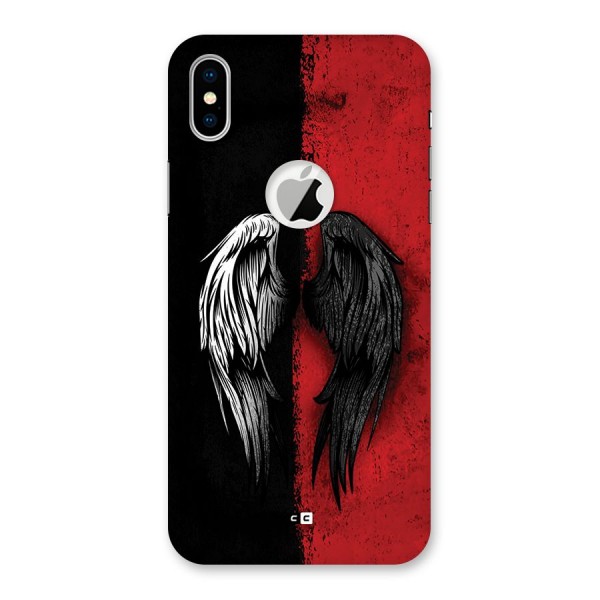 Angle Demon Wings Back Case for iPhone X Logo Cut