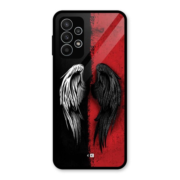 Angle Demon Wings Glass Back Case for Galaxy A23