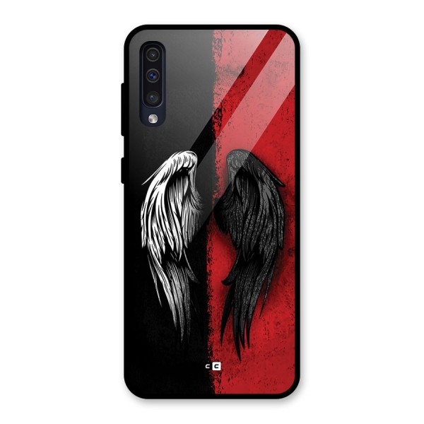 Angle Demon Wings Glass Back Case for Galaxy A50