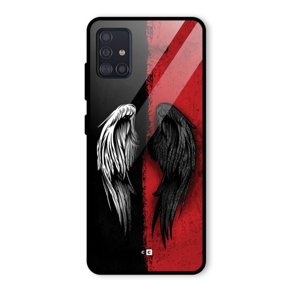 Angle Demon Wings Glass Back Case for Galaxy A51