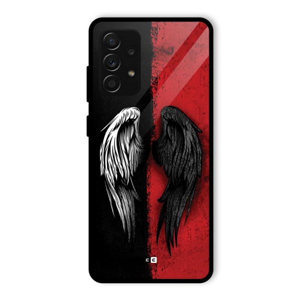 Angle Demon Wings Glass Back Case for Galaxy A53 5G