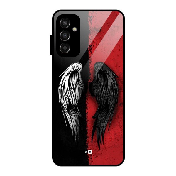 Angle Demon Wings Glass Back Case for Galaxy F13