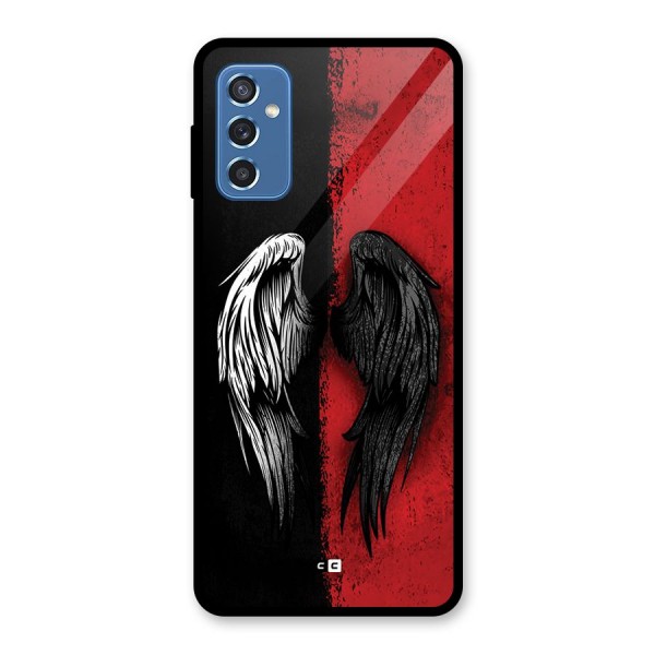 Angle Demon Wings Glass Back Case for Galaxy M52 5G