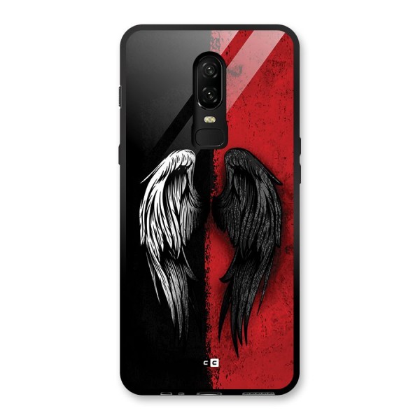Angle Demon Wings Glass Back Case for OnePlus 6