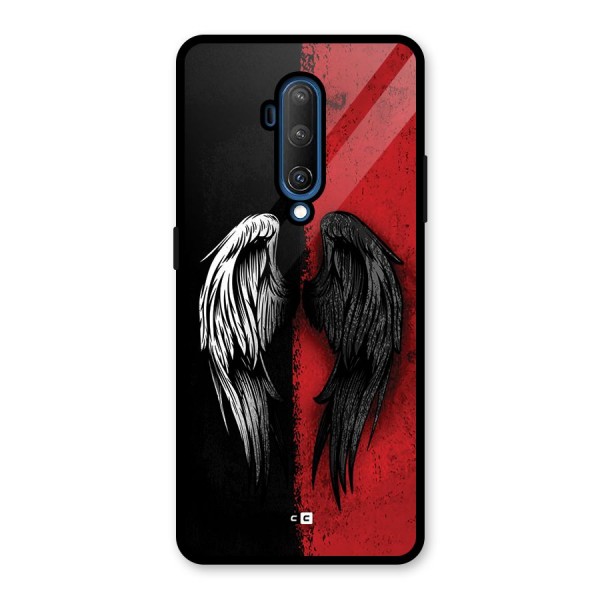 Angle Demon Wings Glass Back Case for OnePlus 7T Pro