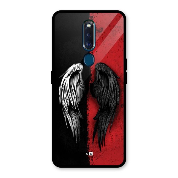 Angle Demon Wings Glass Back Case for Oppo F11 Pro