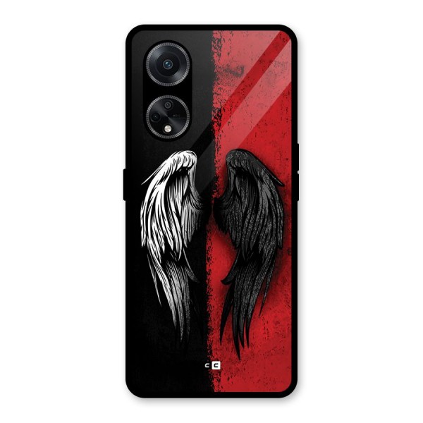 Angle Demon Wings Glass Back Case for Oppo F23