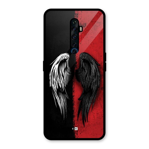 Angle Demon Wings Glass Back Case for Oppo Reno2 F