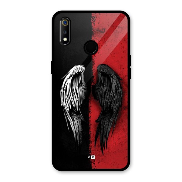 Angle Demon Wings Glass Back Case for Realme 3