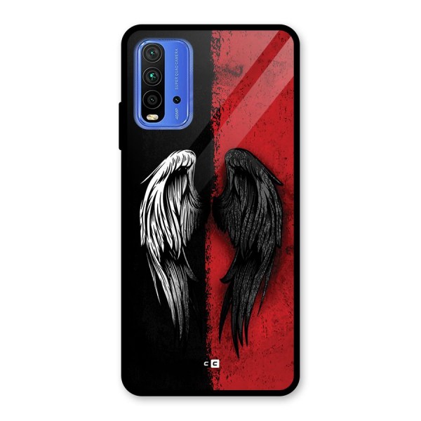 Angle Demon Wings Glass Back Case for Redmi 9 Power