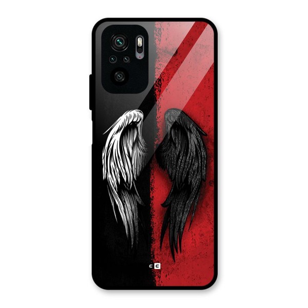 Angle Demon Wings Glass Back Case for Redmi Note 10