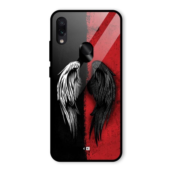 Angle Demon Wings Glass Back Case for Redmi Note 7S