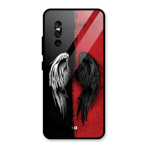 Angle Demon Wings Glass Back Case for Vivo V15 Pro